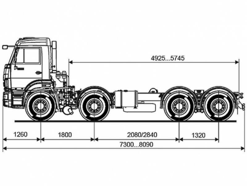 6540-3028-48(А5) Шасси КамАЗ