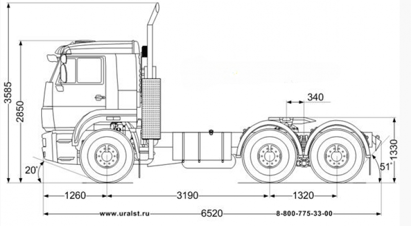 65115-3962-48(А5) Шасси КамАЗ