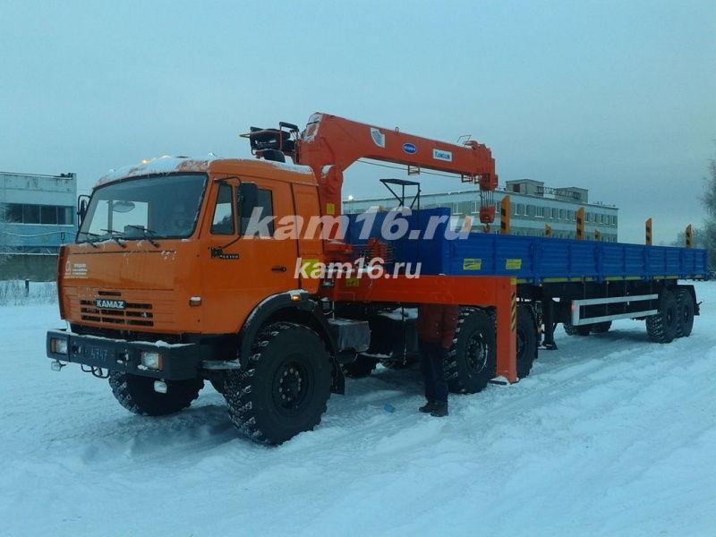 Тягач КАМАЗ 44108 с КМУ Kanglim 1256 (без электроники)